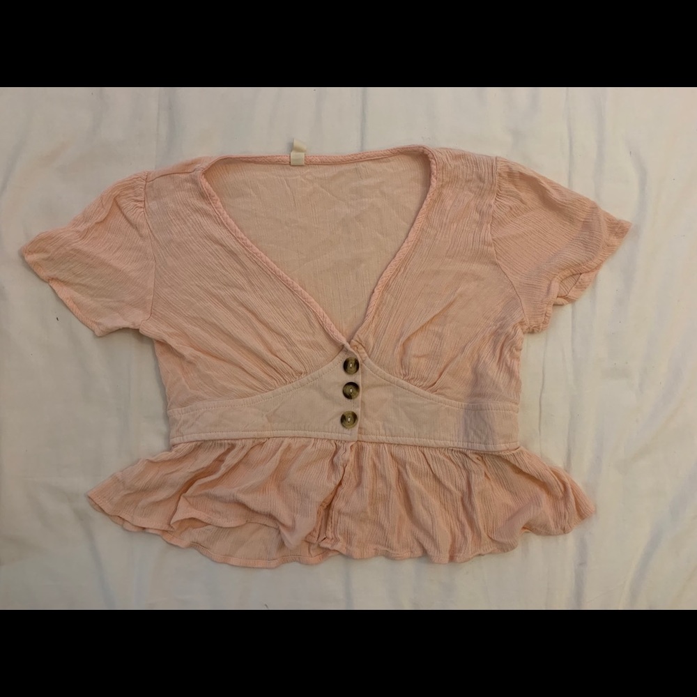 pink flowy shirt